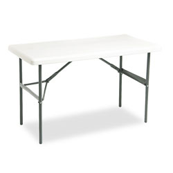 Iceberg IndestrucTables Too 1200 Series Folding Table, 48w x 24d x 29h, Platinum (ICE65203)