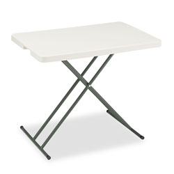 Iceberg IndestrucTables Too 1200 Series Resin Personal Folding Table, 30 x 20, Platinum