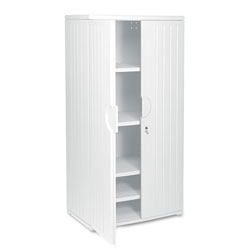 Iceberg OfficeWorks Resin Storage Cabinet, 36w x 22d x 72h, Platinum