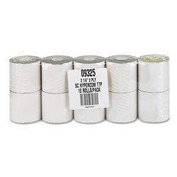 Iconex Impact Printing Carbonless Paper Rolls, 2.25 in x 70 ft, White/Canary, 10/Pack