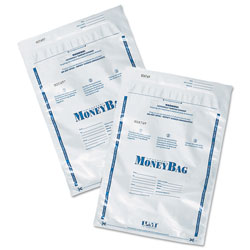 SecurIT® Tamper-Evident Deposit Bags, 9 x 12, Plastic, White, 100 per Pack