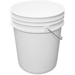 Impact Utility Bucket, Polyethylene, 5gal, White