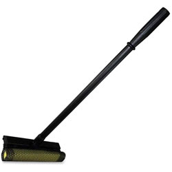Impact Window Cleaner/Squeegee Tool, 8 in Blade, 20 in Polypropylene Handle, Comfortable, Black, Yellow