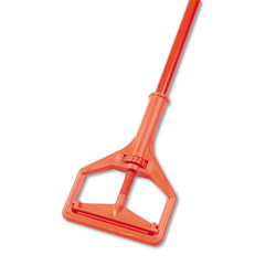 Impact Janitor Style Screw Clamp Mop Handle, Fiberglass, 64 in, Safety Orange