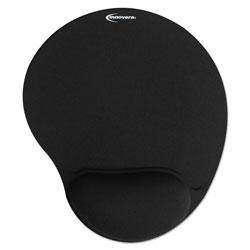 Innovera Mouse Pad w/Gel Wrist Pad, Nonskid Base, 10-3/8 x 8-7/8, Black (IVR50448)