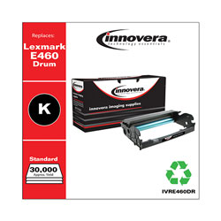 Innovera Remanufactured Black Drum Unit, Replacement for Lexmark E460 (E260X22G), 30,000 Page-Yield