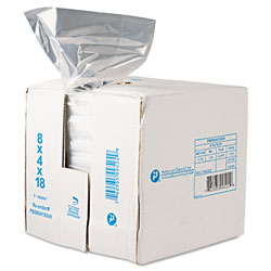 InteplastPitt Food Bags, 8 qt, 0.68 mil, 8 in x 18 in, Clear, 1,000/Carton