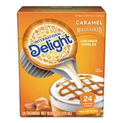 International Delight Flavored Liquid Non-Dairy Coffee Creamer, Caramel Macchiato, Mini Cups, 24/Box