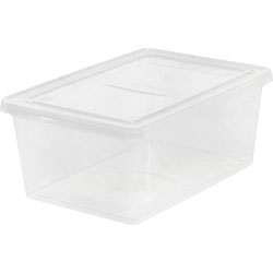 Iris Storage Box, Snap-Tight Lid, 17-Quart, Clear