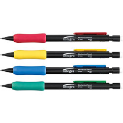 Integra Grip Mechanical Pencil, Refillable, .7mm, 12/DZ, Assorted