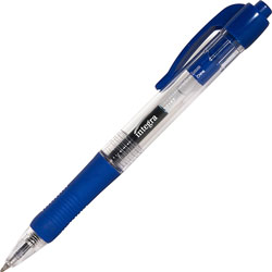 Integra Gel Pen, Retractable, Permanent, .5mm Point, Blue Barrel/Ink
