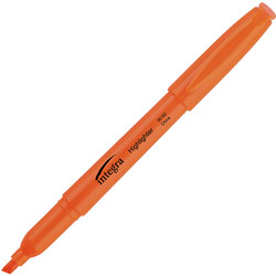 Integra Pen Style Highlighter, Chisel Point, Fluorescent Orange