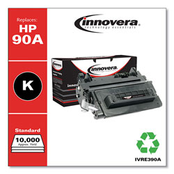 Innovera Remanufactured Black Toner Cartridge, Replacement for HP 90A (CE390A), 10,000 Page-Yield