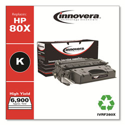Innovera Remanufactured Black High-Yield Toner Cartridge, Replacement for HP 80X (CF280X), 6,900 Page-Yield