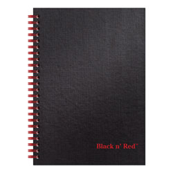 Black N' Red Twinwire Hardcover Notebook, Wide/Legal Rule, Black Cover, 8.25 x 5.88, 70 Sheets