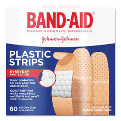 Band Aid Plastic Adhesive Bandages, 3/4 x 3, 60/Box