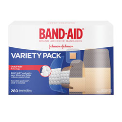 Band Aid Sheer/Wet Adhesive Bandages, Assorted Sizes, 280/Box