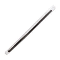Chesapeake 7.75 in Black Jumbo Straw With Clear Plastic Wrapper