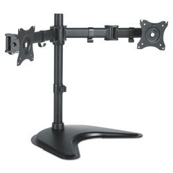 Kantek Dual Monitor Articulating Desktop Stand, 32w x 13d x 17.5h, Black