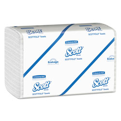 Scott® SCOTTFOLD Paper Towels, 7 4/5 x 12 2/5, White, 175 Towels/Pack, 25 Packs/Carton