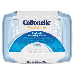 Cottonelle® Fresh Care Flushable Cleansing Cloths, White, 3.75 x 5.5, 42/Pack, 8 Packs/CT