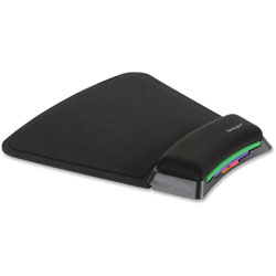 Kensington SmartFit Mouse Pad w/Wrist Rest, Nonskid Base, 10 1/4 x 10.38 x 1.1, Black