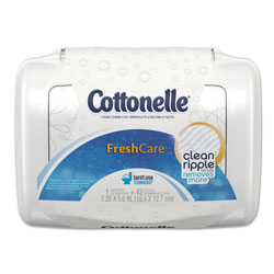 Cottonelle® Fresh Care Flushable Cleansing Cloths, White, 3.75 x 5.5, 42/Pack