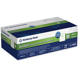 Kimberly-Clark 55032 Clear Powder Free Synthetic Exam Gloves, Medium