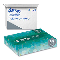Kleenex White Facial Tissue Junior Pack, 2-Ply, 40 Sheets/Box, 80 Boxes/Carton (21195KIM)
