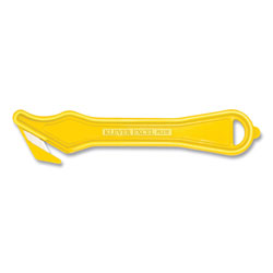 Klever Excel Plus Safety Cutter, 7 in Handle, Yellow, 10/Box