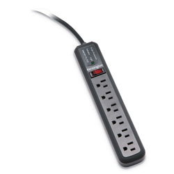 Kensington Guardian Surge Protector, 6 Outlets, 15 ft Cord, 540 Joules, Gray