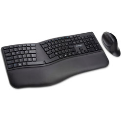 Kensington Pro Fit Ergo Wireless Keyboard/Mouse - Wireless Bluetooth/RF Wireless Bluetooth/RF - 5 Button - Compatible with Computer - 1 Pack