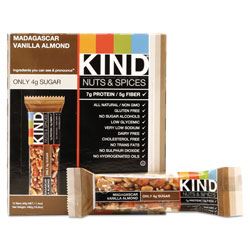 Kind Nuts and Spices Bar, Madagascar Vanilla Almond, 1.4 oz, 12/Box