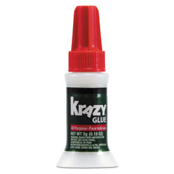 Krazy Glue All Purpose Brush-On Krazy Glue, 0.17 oz, Dries Clear