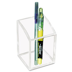 Kantek Acrylic Pencil Cup, 2 3/4 x 2 3/4 x 4, Clear