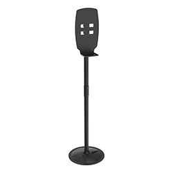 Kantek Floor Stand for Sanitizer Dispensers, Height Adjustable from 50 in to 60 in, Black