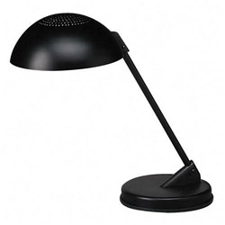 Ledu Incandescent Desk Lamp with Vented Dome Shade, 8.75 inw x 16.25 ind x 16.25 inh, Matte Black
