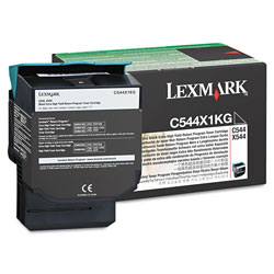 Lexmark C544X1KG Return Program Extra High-Yield Toner, 6000 Page-Yield, Black