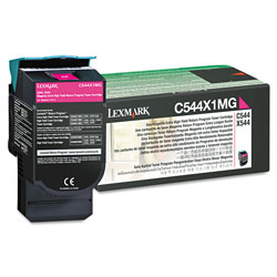 Lexmark C544X1MG Return Program Extra High-Yield Toner, 4000 Page-Yield, Magenta