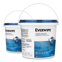 Legacy Everwipe Chem-Ready Dispenser Bucket, 7.13 x 7.13 x 7, White, 5/Carton