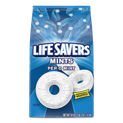 Lifesavers® Hard Candy Mints, Pep-O-Mint, 50 oz Bag