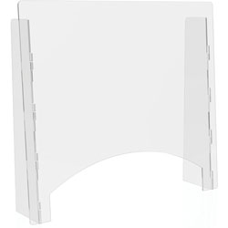 Lorell Countertop Barrier, 27 in Width x 6 in Depth x 24 in Height, 1 Each, Clear, Acrylic