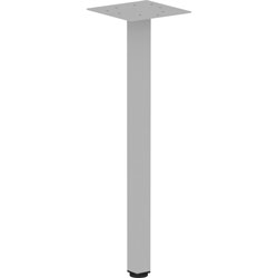 Lorell Relevance Series Offset Square Leg, Powder Coated Silver Square Leg Base, 28.50 in Height x 7.87 in Width, Assembly Required