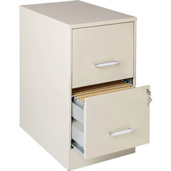 Lorell Steel SOHO 2-Dr File Cabinet, 14-1/4 inx22 inx26-11/16 in, SE