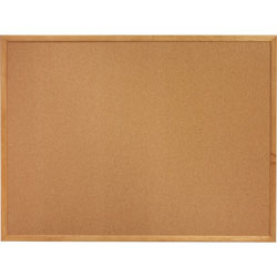 Lorell Cork Board, 6'x4', Oak Frame