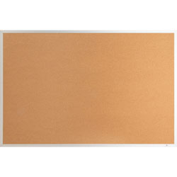 Lorell Cork Board, 1/2 in Thick, 2'x1-1/2', Aluminum Frame