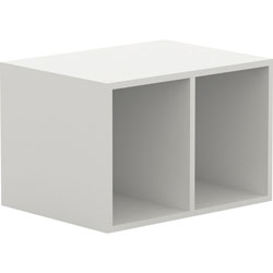 Lorell White Double Cubby Storage Base Adder Unit, 23.6 in Width x 17.8 in Depth x 15.8 in Height, White