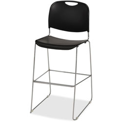 Lorell Bistro Chair, 450 lb. Cap, 19-1/4 in x 22-1/8 in x 42-7/8 in, Black