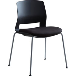 Lorell Chair, Stackable, 21-1/2 inWx33 inLx33 inH, 2/CT, Black