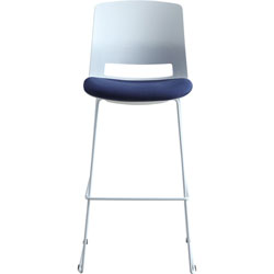Lorell Stool, Stackable, 20 inx21 inx45 in, 2/CT, White/Gray